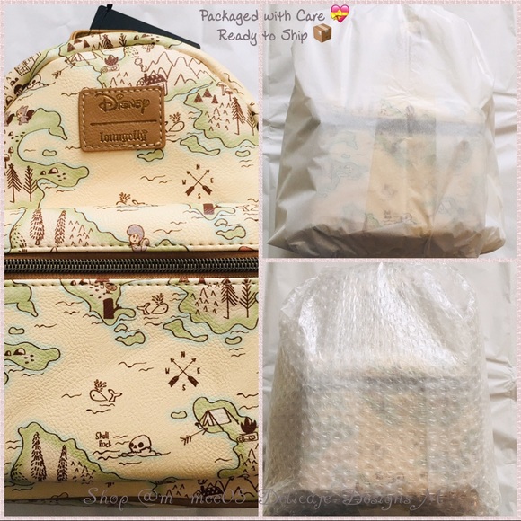 🚨Loungefly Peter Pan Neverland Map Backpack - Picture 8 of 8